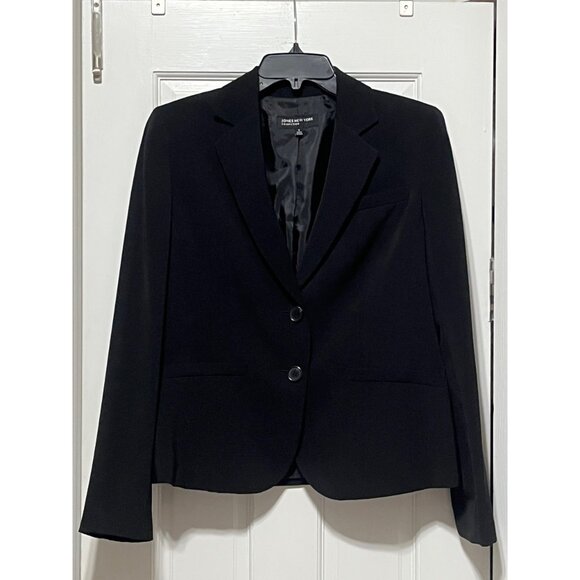 Jones New York, Black Two-Button Blazer, Size 6 - Picture 3 of 6